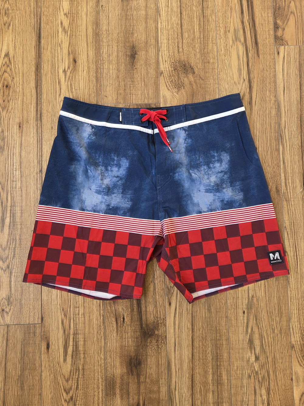 Mahi Mahi Multi Pattern Men’s Board Shorts Swim Trunks Size 38